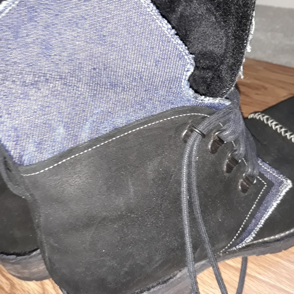 Gordon Rush suede and denim boots. Size 10 - Picture 7 of 9